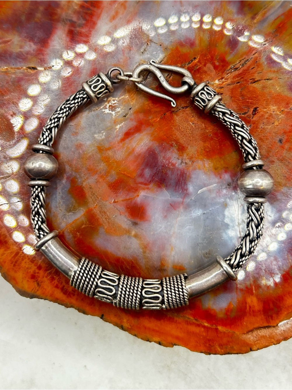Vintage Sterling Silver Bracelet - 7.25 inches